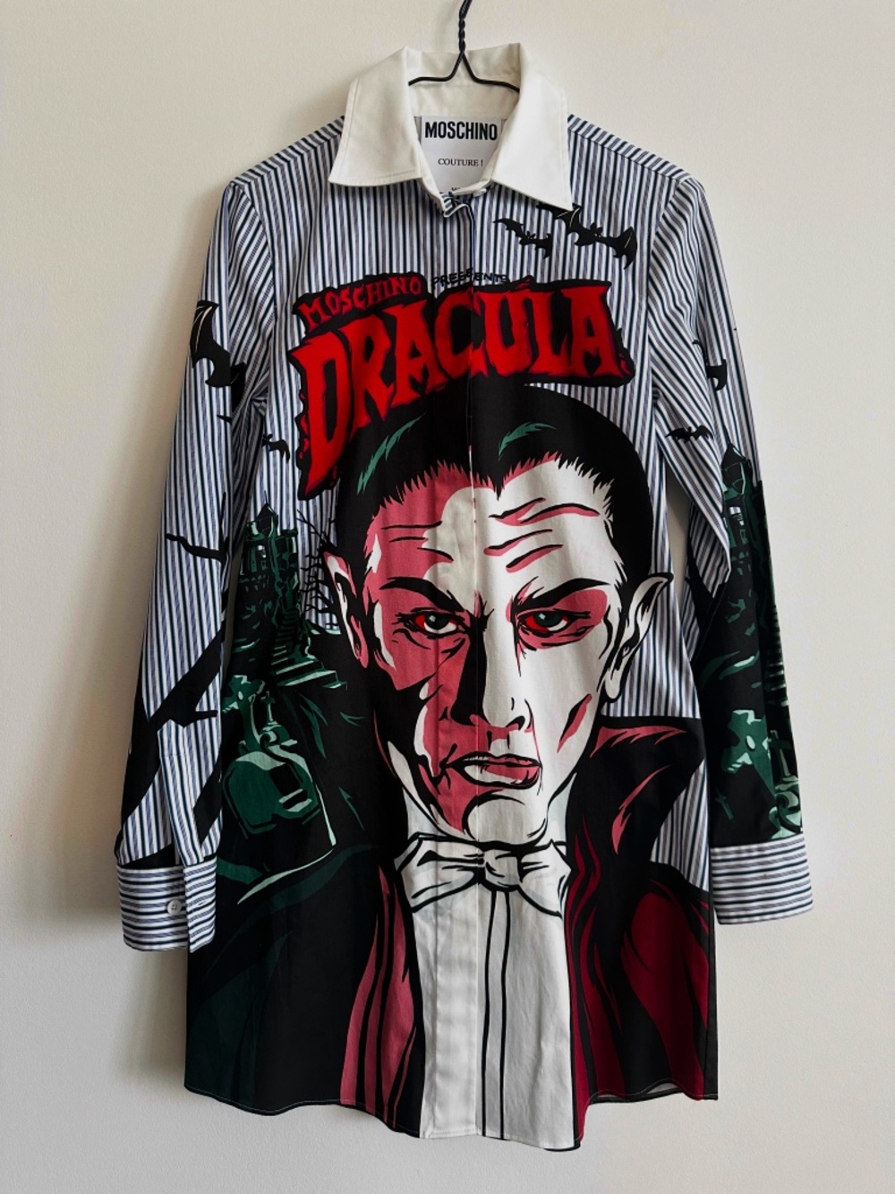 Moschino Couture Dracula Graphic Dress | Rare Collector Piece | Made in Italy